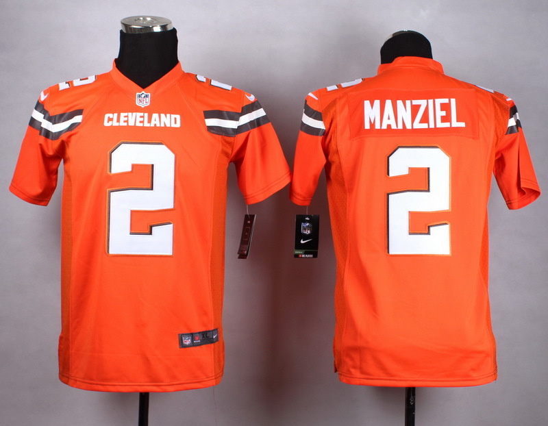 2015 NFL Cleveland Browns #2 Manziel Orange Youth Jersey