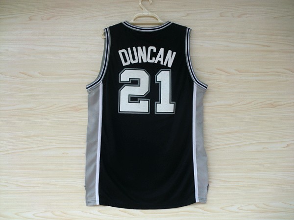 NBA San Antonio Spurs #21 Tim Duncan  Black Jersey