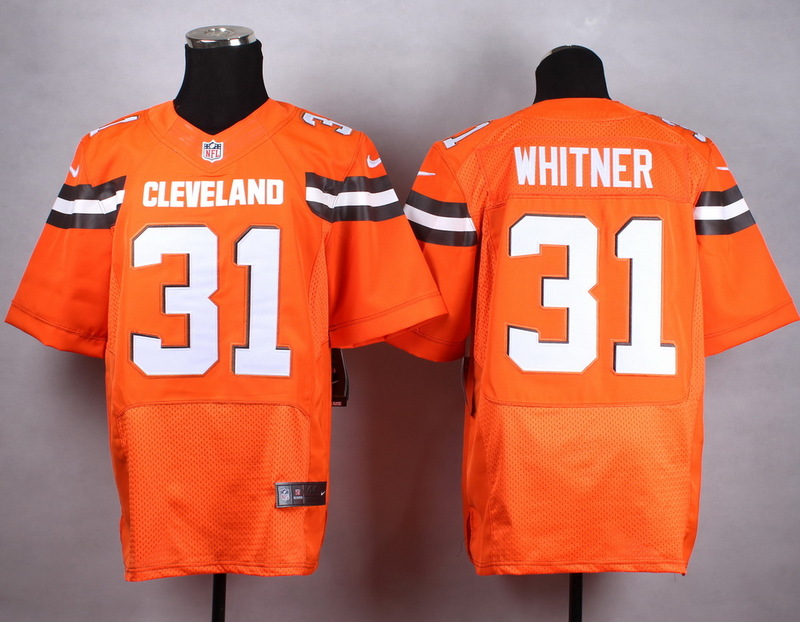 2015 NFL Cleveland Browns #31 Whitner Orange Elite Jersey