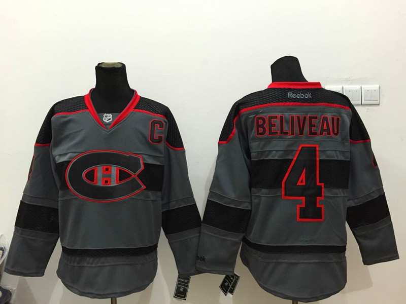 NHL New York Rangers #4 Beliveau Black Fashion Jersey with C Patch