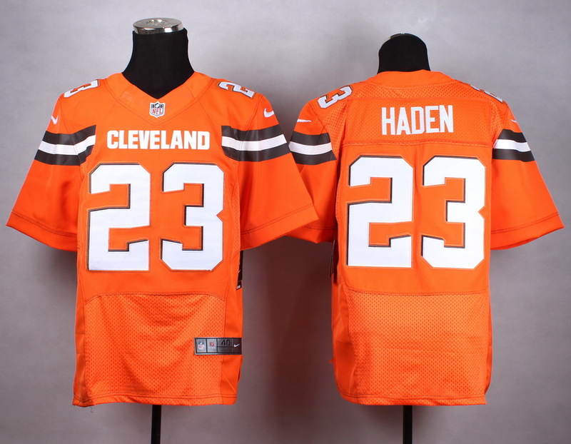 2015 NFL Cleveland Browns #23 Haden Orange Elite Jersey