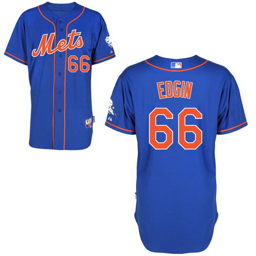 MLB New York Mets #66 Edgin Blue Cool Base Customized Jersey