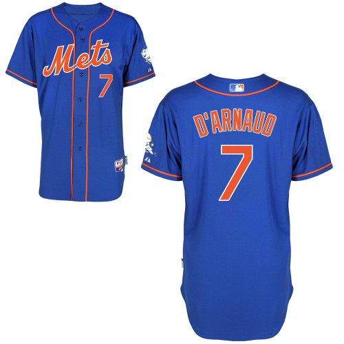 MLB New York Mets #6 DArnaud Blue Cool Base Customized Jersey