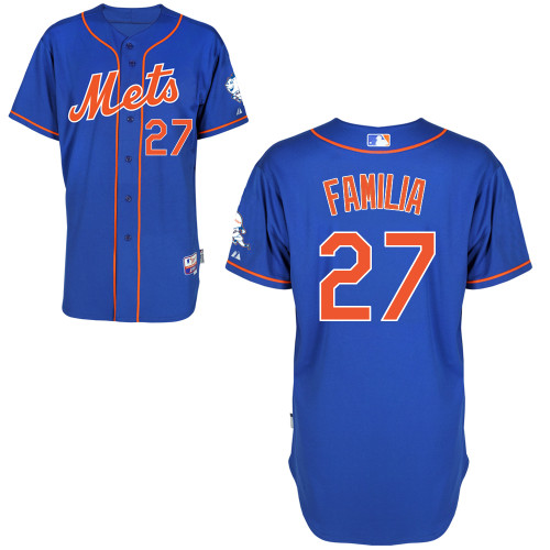 MLB New York Mets #27 Familia Blue Cool Base Customized Jersey