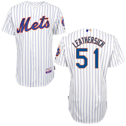 MLB New York Mets #51 Leathersich Cool Base Customized Jersey