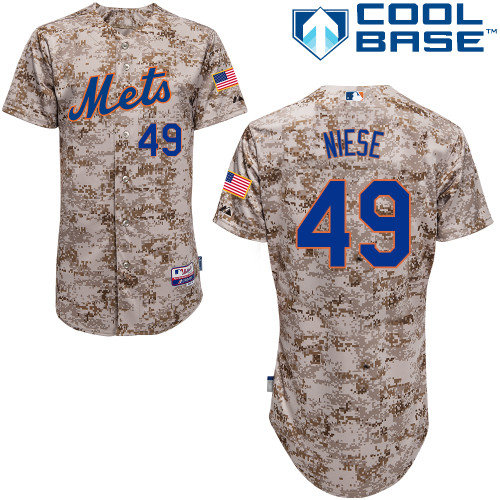 MLB New York Mets #49 Niese Cool Base Customized Camo Jersey