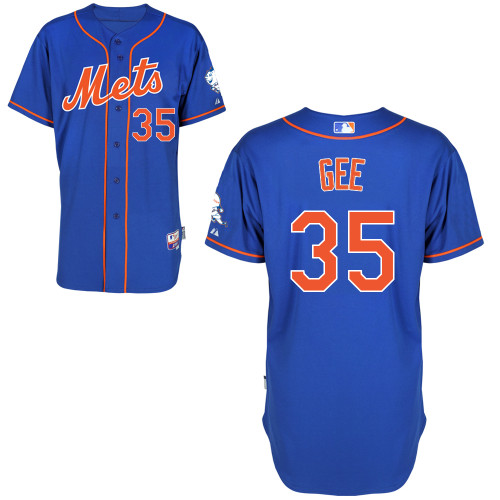MLB New York Mets #35 Gee Blue Cool Base Customized Jersey
