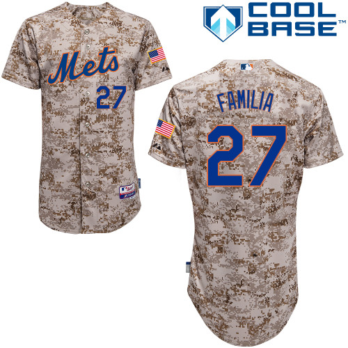 MLB New York Mets #27 Fanilia Cool Base Customized Camo Jersey
