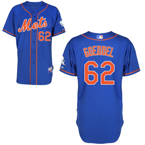 MLB New York Mets #62 Goeddel Blue Cool Base Customized Jersey