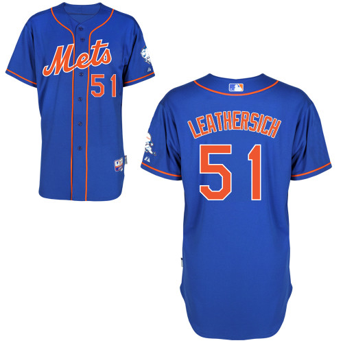 MLB New York Mets #51 Leathersich Blue Cool Base Customized Jersey