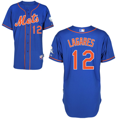 MLB New York Mets #12 Lagares Blue Cool Base Customized Jersey