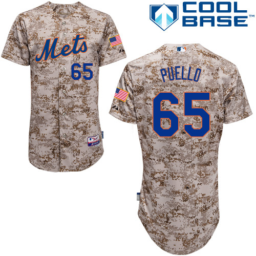 MLB New York Mets #65 Puello Cool Base Customized Camo Jersey
