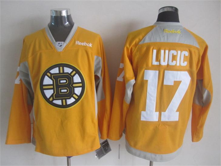NHL Boston Bruins #17 Lucic Yellow New Jersey