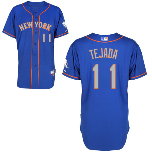 MLB New York Mets #11 Tejada Cool Base Customized Blue Jersey