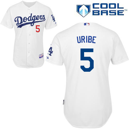 MLB Los Angeles Dodgers #5 Uribe White Customized Jersey