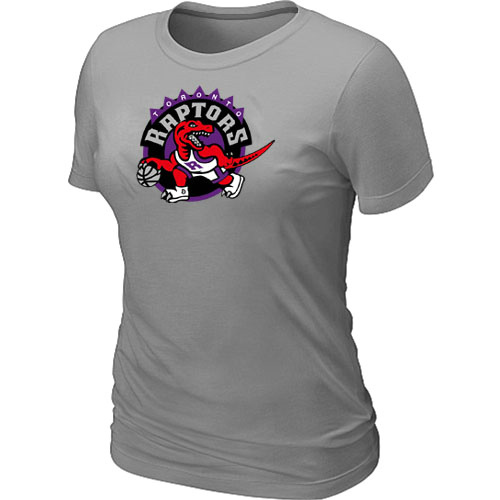 NBA Toronto Raptors Big & Tall Primary Logo L.Grey Womens T-Shirt 