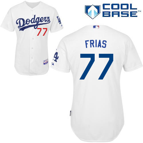 MLB Los Angeles Dodgers #77 Frias White Customized Jersey