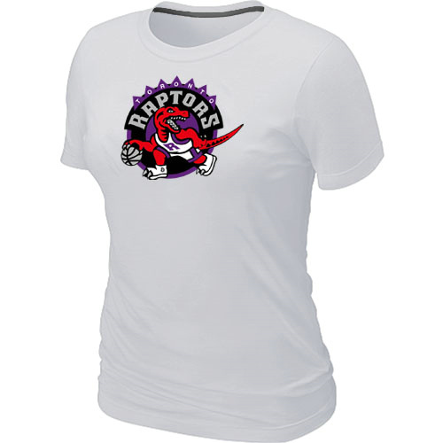 NBA Toronto Raptors Big & Tall Primary Logo White Womens T-Shirt 