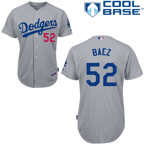 MLB Los Angeles Dodgers #52 Baez Grey Customized Jersey