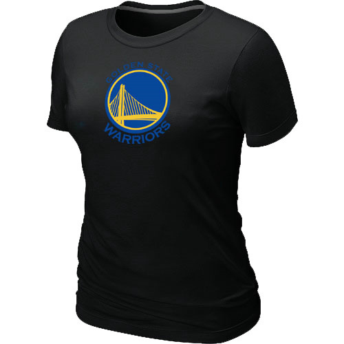 NBA Golden State Warriors Big & Tall Primary Logo Black Womens T-Shirt 