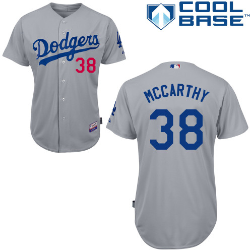 MLB Los Angeles Dodgers #38 Mccarthy Grey Customized Jersey