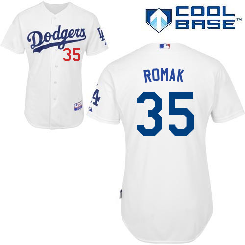 MLB Los Angeles Dodgers #35 Romak White Customized Jersey