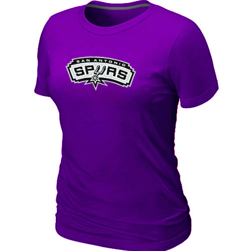 NBA San Antonio Spurs Big & Tall Primary Logo Purple Womens T-Shirt 