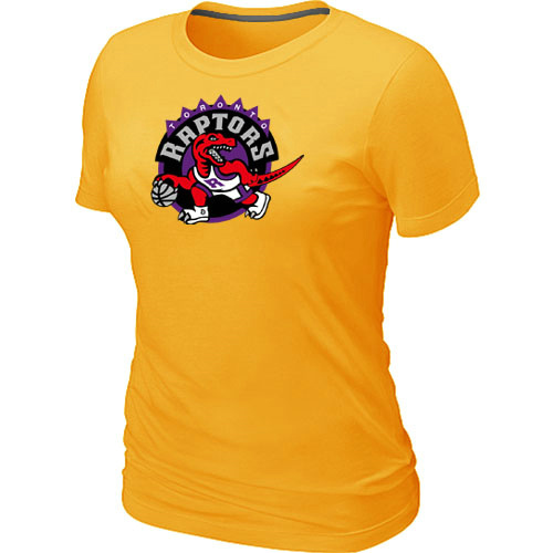 NBA Toronto Raptors Big & Tall Primary Logo Yellow Womens T-Shirt 