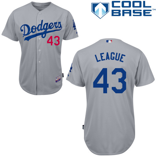 MLB Los Angeles Dodgers #43 League Grey Customized Jersey