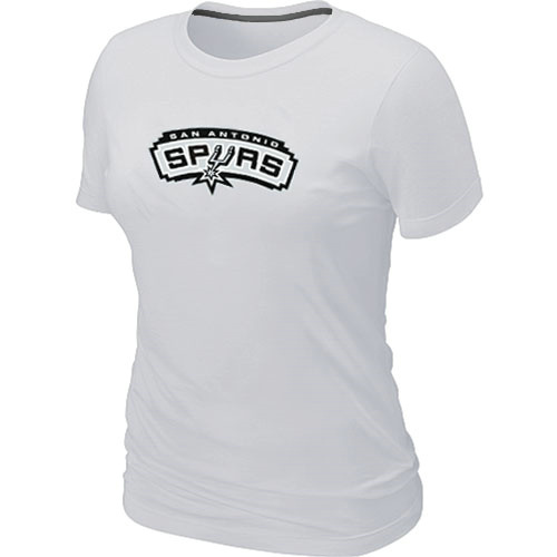 NBA San Antonio Spurs Big & Tall Primary Logo White Womens T-Shirt 