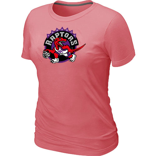 NBA Toronto Raptors Big & Tall Primary Logo Pink Womens T-Shirt 