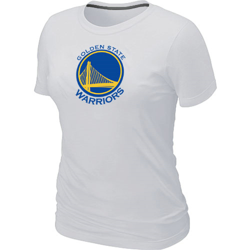 NBA Golden State Warriors Big & Tall Primary Logo White Womens T-Shirt 