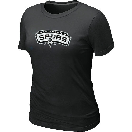 NBA San Antonio Spurs Big & Tall Primary Logo Black Womens T-Shirt 