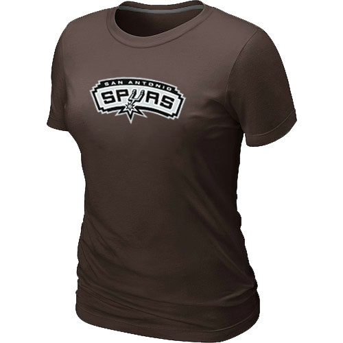 NBA San Antonio Spurs Big & Tall Primary Logo Brown Womens T-Shirt 