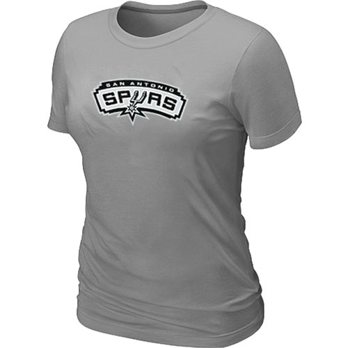NBA San Antonio Spurs Big & Tall Primary Logo L.Grey Womens T-Shirt 