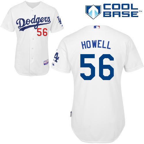 MLB Los Angeles Dodgers #56 Howell White Customized Jersey