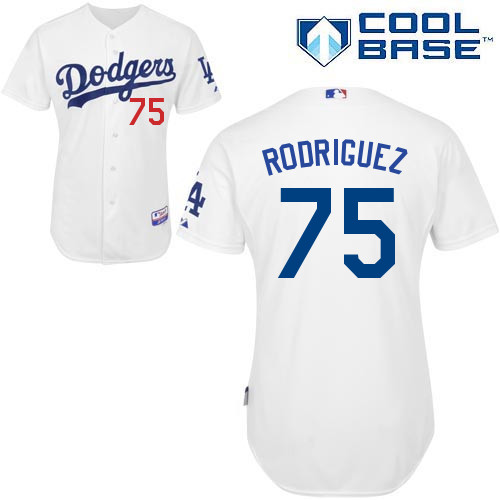 MLB Los Angeles Dodgers #75 Rodriguez White Customized Jersey