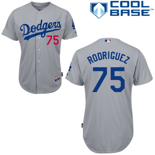 MLB Los Angeles Dodgers #75 Rodriguez Grey Customized Jersey