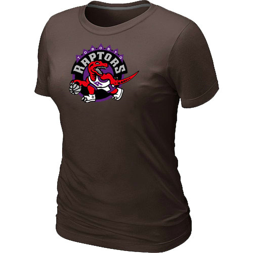 NBA Toronto Raptors Big & Tall Primary Logo Brown Womens T-Shirt 