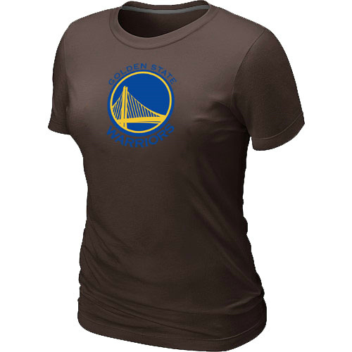 NBA Golden State Warriors Big & Tall Primary Logo Brown Womens T-Shirt 