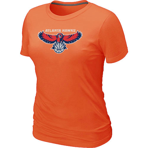 NBA Atlanta Hawks Big & Tall Primary Logo Orange Womens T-Shirt 