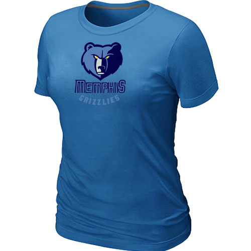 NBA Memphis Grizzlies Big & Tall Primary Logo L.blue Womens T-Shirt 