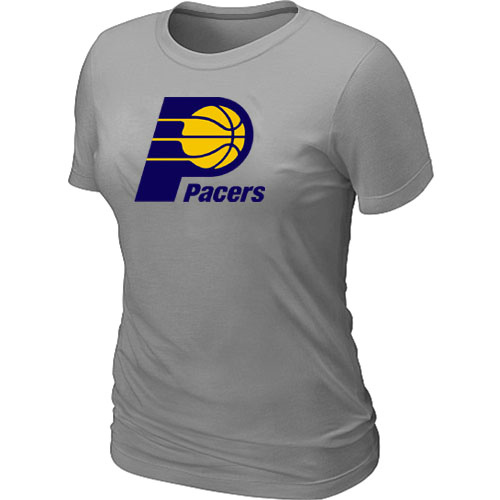 NBA Indiana Pacers Big & Tall Primary Logo L.Grey Womens T-Shirt 