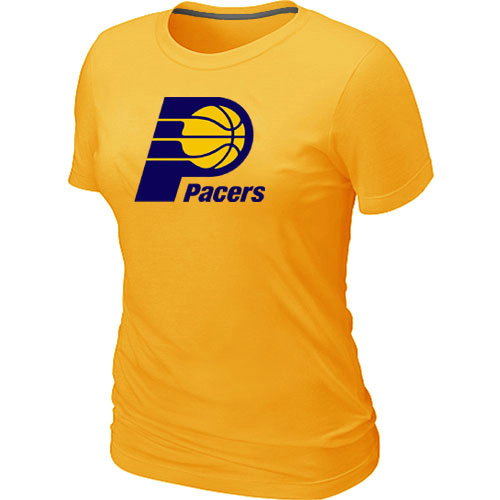 NBA Indiana Pacers Big & Tall Primary Logo Yellow Womens T-Shirt 