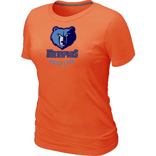 NBA Memphis Grizzlies Big & Tall Primary Logo Orange Womens T-Shirt 