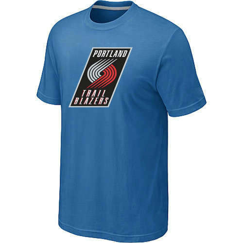 NBA Portland Trail Blazers Big & Tall Primary Logo light Blue T-Shirt