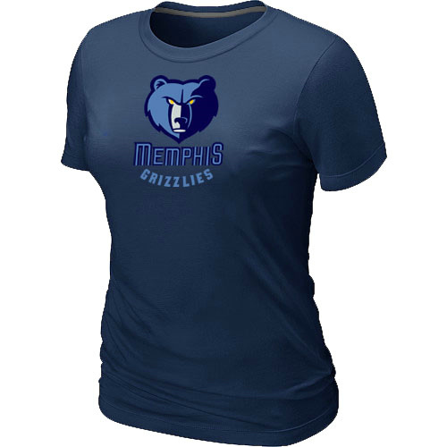 NBA Memphis Grizzlies Big & Tall Primary Logo D.Blue Womens T-Shirt 