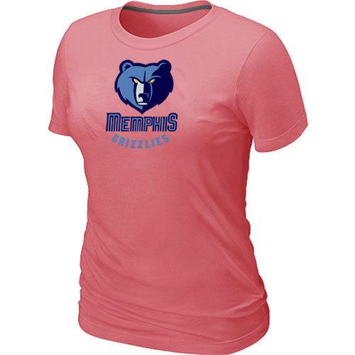 NBA Memphis Grizzlies Big & Tall Primary Logo Pink Womens T-Shirt 