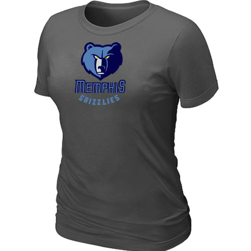 NBA Memphis Grizzlies Big & Tall Primary Logo D.Grey Womens T-Shirt 