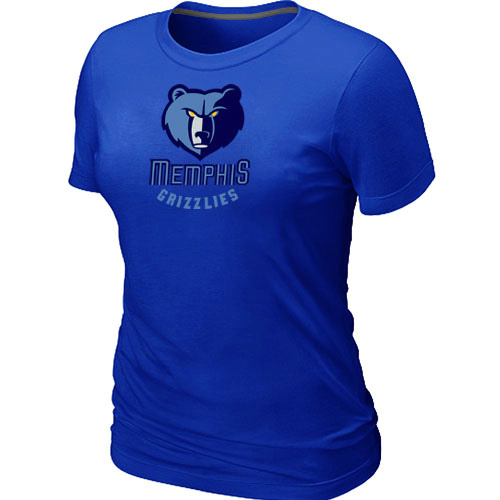 NBA Memphis Grizzlies Big & Tall Primary Logo Blue Womens T-Shirt 